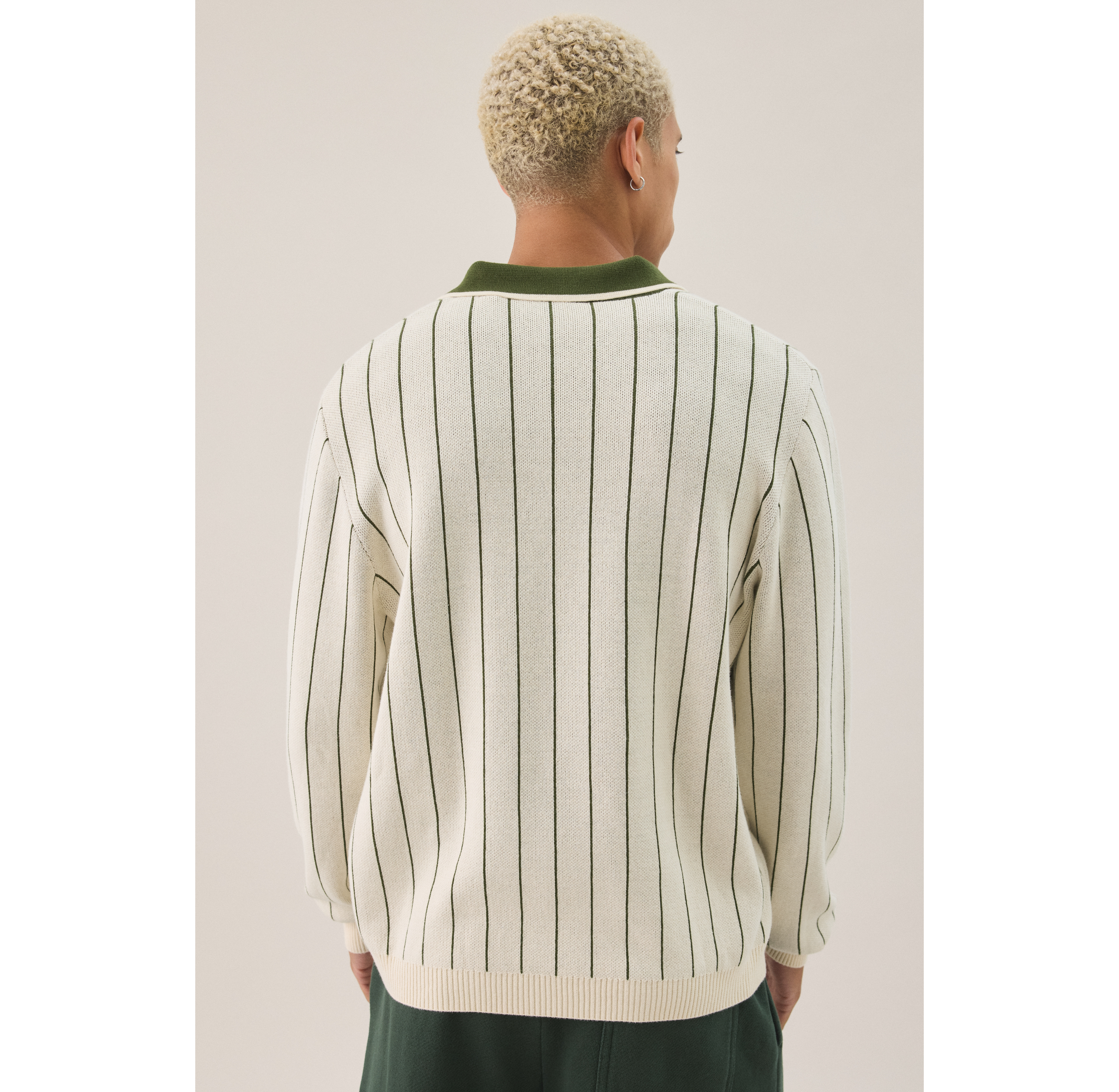 Les Deux Striped Melange Rugby Polo Shirt