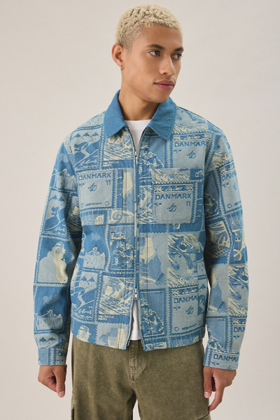 Les Deux Stamp Pattern Jacquard Jacket