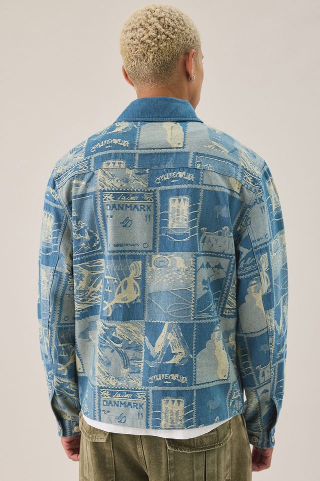 Les Deux Stamp Pattern Jacquard Jacket #4