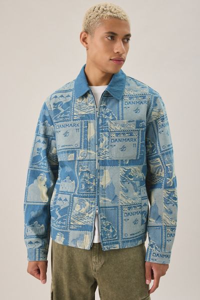 Les Deux Stamp Pattern Jacquard Jacket