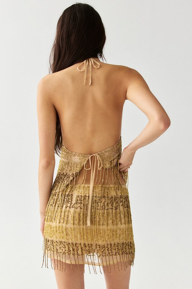 Kimchi Blue Stargirl Beaded Fringe Mini Skirt #3