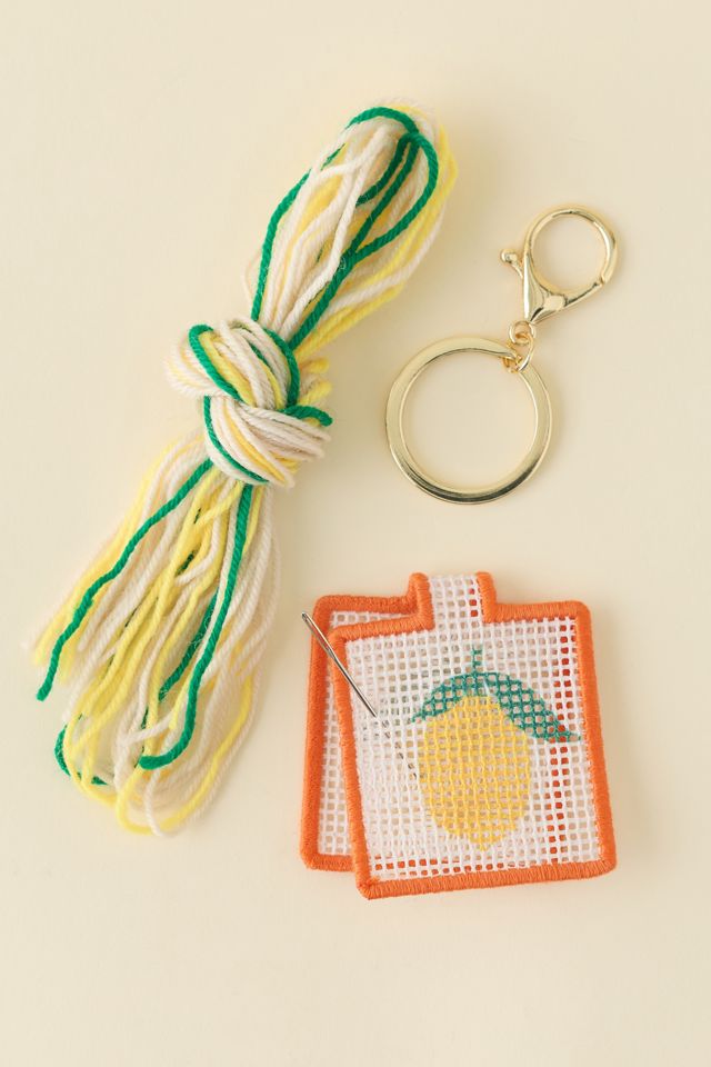 Lucky Feather Needlepoint Keychain Craft Kit #1