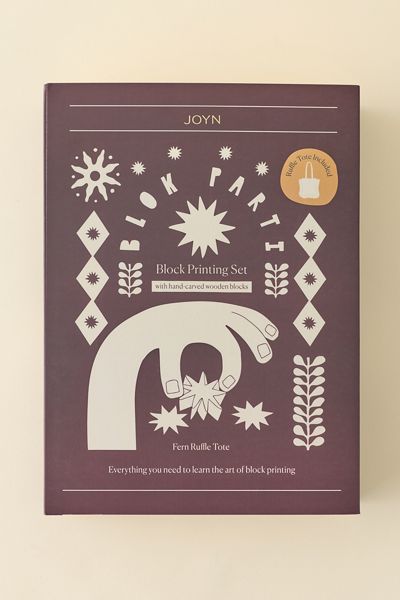 JOYN DIY Ruffle Tote Bag Block Printing Set