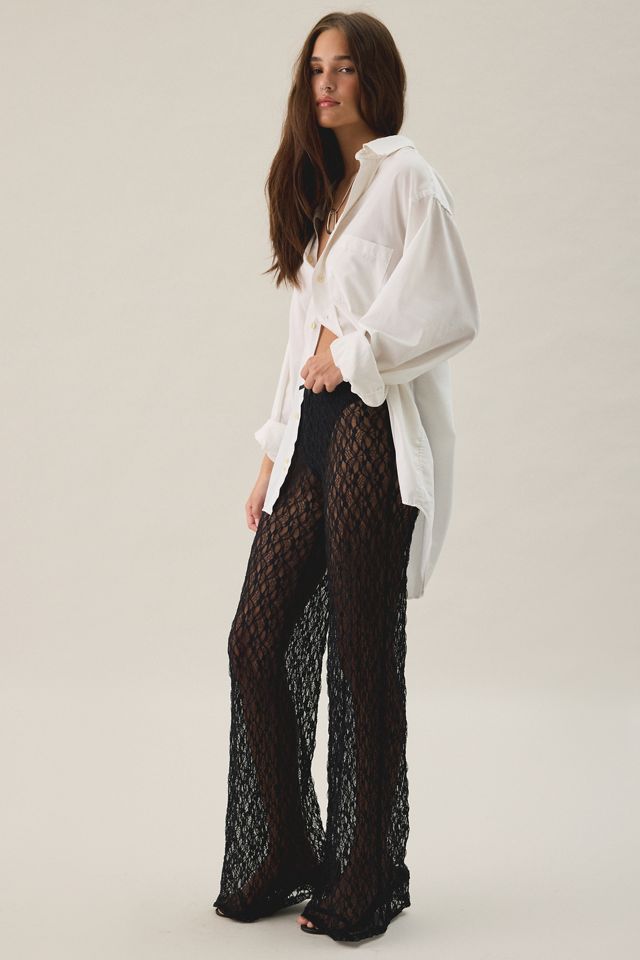 Pantalon à jambe large en dentelle transparente Lily Out From Under #2