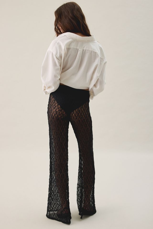 Pantalon à jambe large en dentelle transparente Lily Out From Under #4