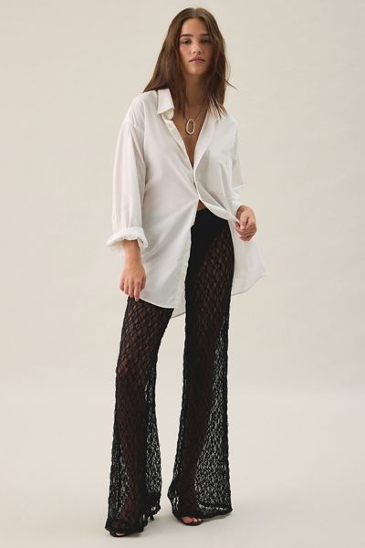 Out From Under Lily Sheer Lace Wide Leg Pants