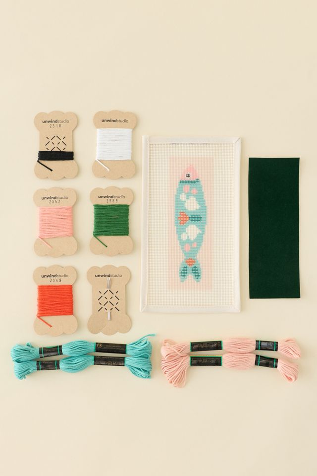 Unwind Studio DIY Needlepoint Bookmark Craft Kit #1