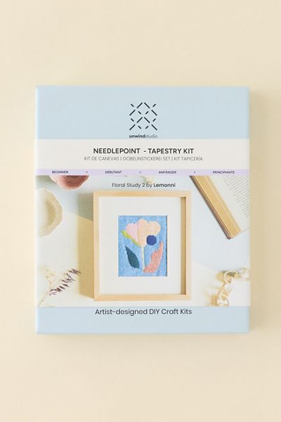Unwind Studio DIY Floral Study 2 Needlepoint Craft Kit