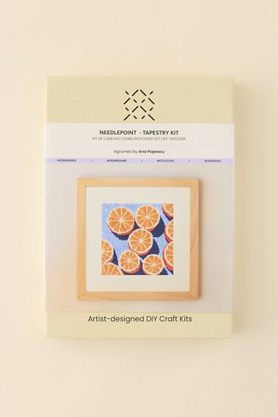 Trousse de bricolage de canevas à l'aiguille Agrumes DIY Unwind Studio
