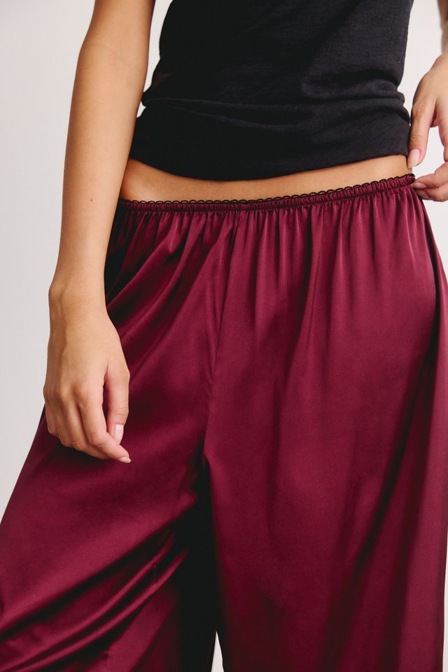 Kimchi Blue Tierra Lace Trim Satin Long Shorts #2