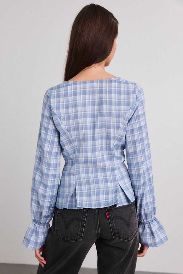 Kimchi Blue Aurelia Long Sleeve Lace Trim Blouse #2