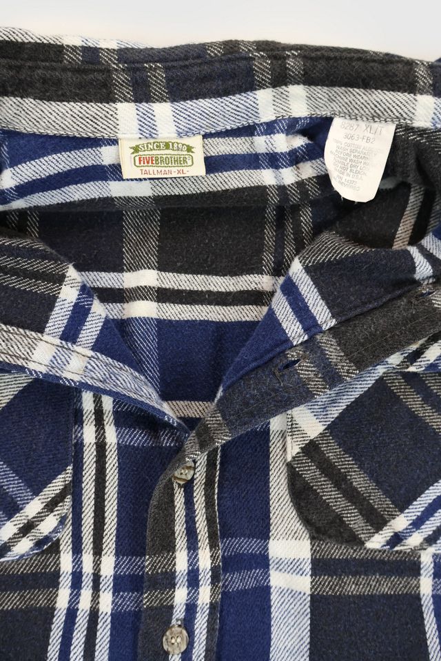 Vintage Heavyweight Flannel Button-Down Shirt #3