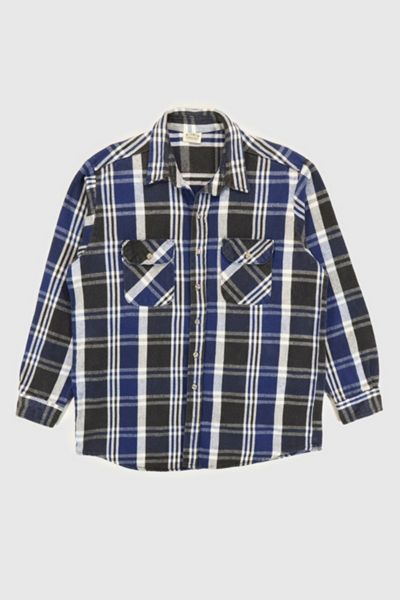 Vintage Heavyweight Flannel Button-Down Shirt