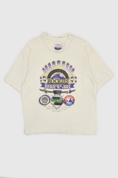 Vintage 1993 Distressed Colorado Rockies Opening Day Tee