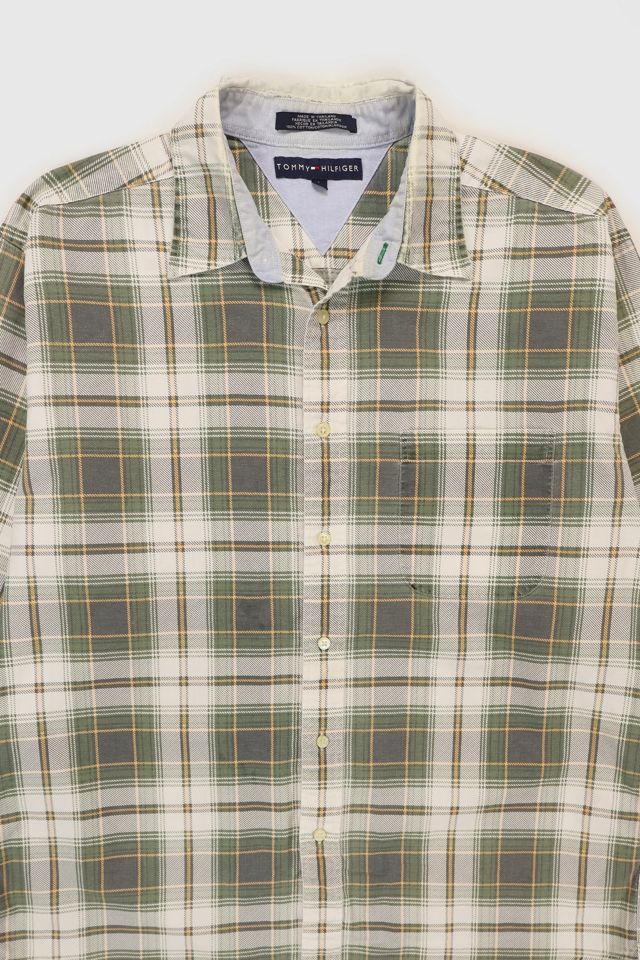 Vintage Tommy Hilfiger Frayed Button-Down Shirt #1