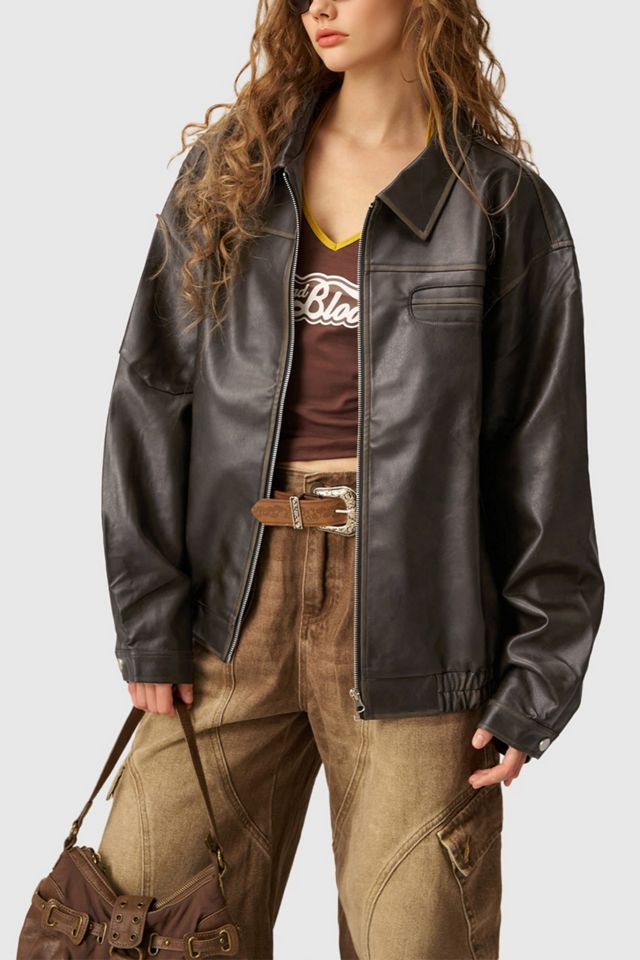 Aelfric Eden Vintage Faux Leather Jacket #1