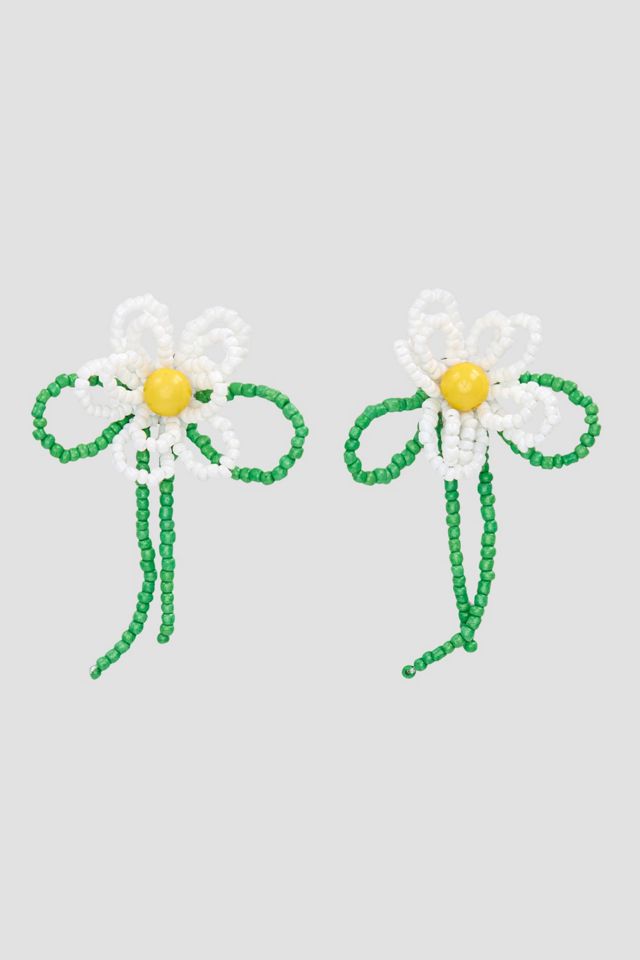 Lisa Says Gah Flower Beaded Earrings #4