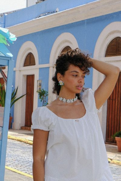 Lisa Says Gah Flower Beaded Earrings