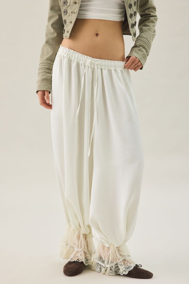 Pantalon bouffant Lioness Kiss & Tell à bordure en dentelle #3