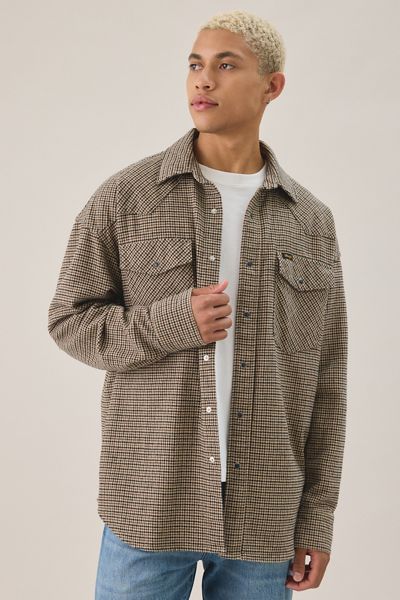 Wrangler Western Oversized Flannel Long Sleeve Shirt