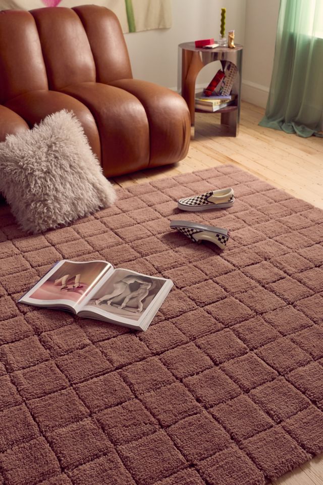 Woolable Mosaic Checkered Washable Wool Rug #1
