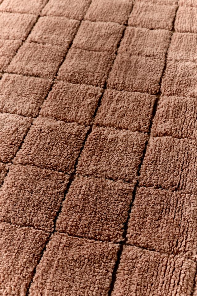 Woolable Mosaic Checkered Washable Wool Rug #2