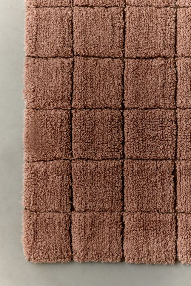 Woolable Mosaic Checkered Washable Wool Rug #3