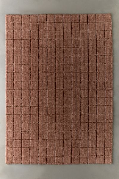 Woolable Mosaic Checkered Washable Wool Rug