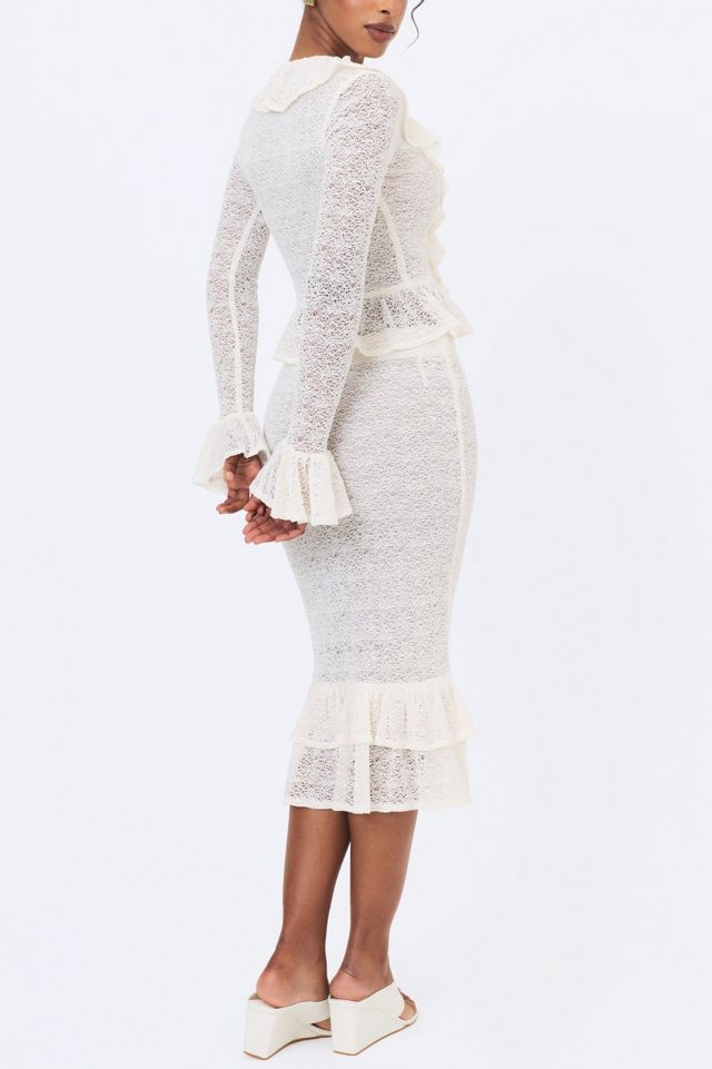 Miss Circle Urvi Crochet Ruffle Midi Skirt #3
