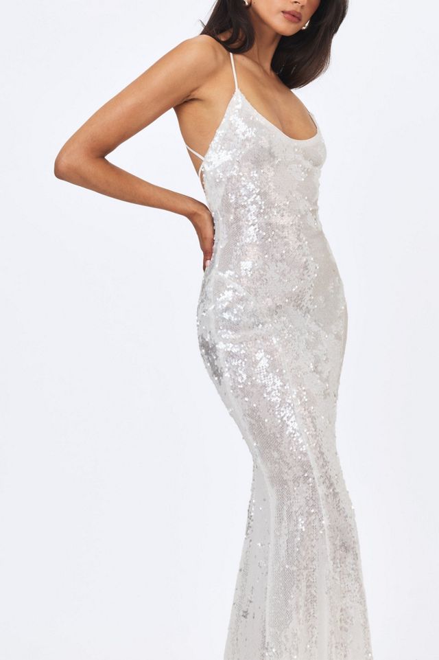 Miss Circle Cameron Sequin Scoop Neck Mermaid Maxi Dress #2
