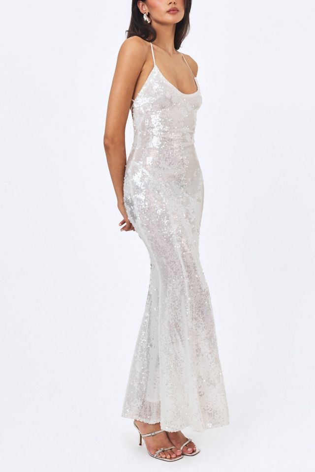 Miss Circle Cameron Sequin Scoop Neck Mermaid Maxi Dress #3