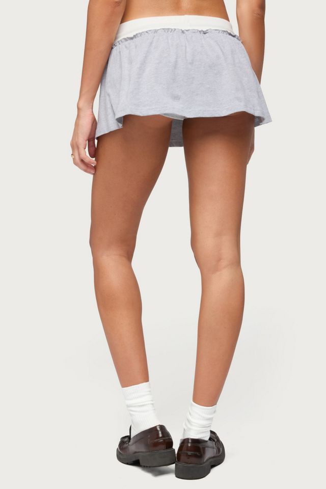Edikted Tenney Contrast Flared Mini Skort #3