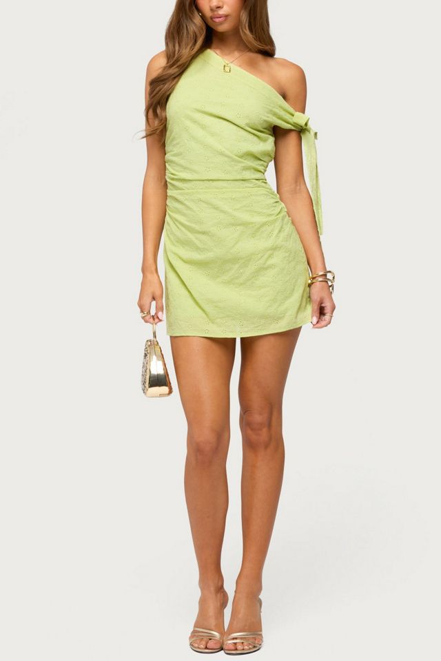 Edikted Zimi Eyelet One Shoulder Mini Dress #4