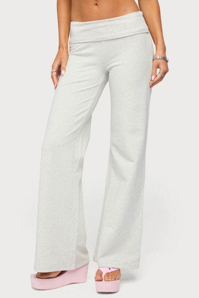 Edikted Wknd Sequin Foldover Pants #1