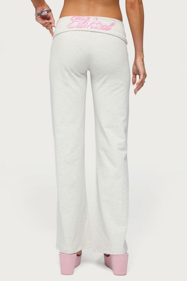 Edikted Wknd Sequin Foldover Pants #3