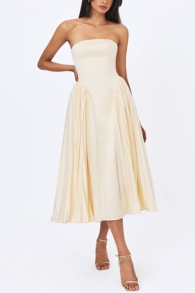 Miss Circle Marnie Pleated Satin Midi Dress #2