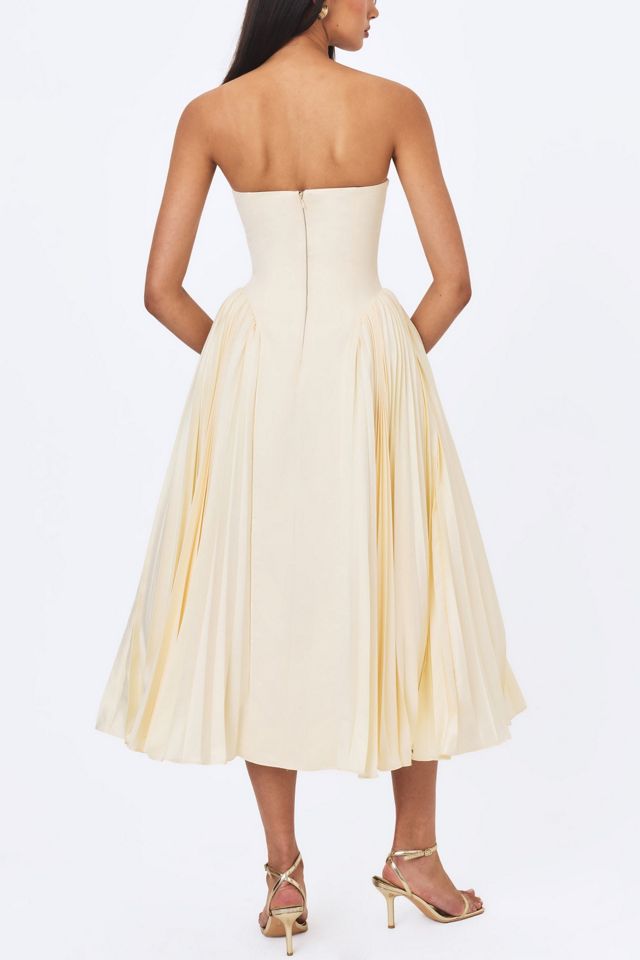 Miss Circle Marnie Pleated Satin Midi Dress #4
