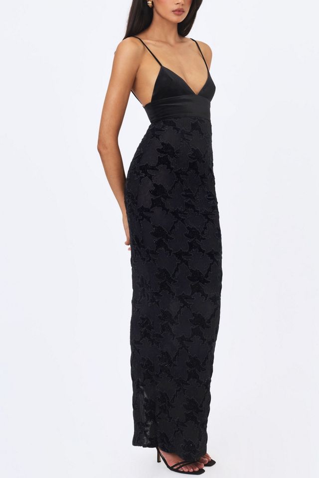Miss Circle Quinsley Velvet Crystal Lace Maxi Dress #2