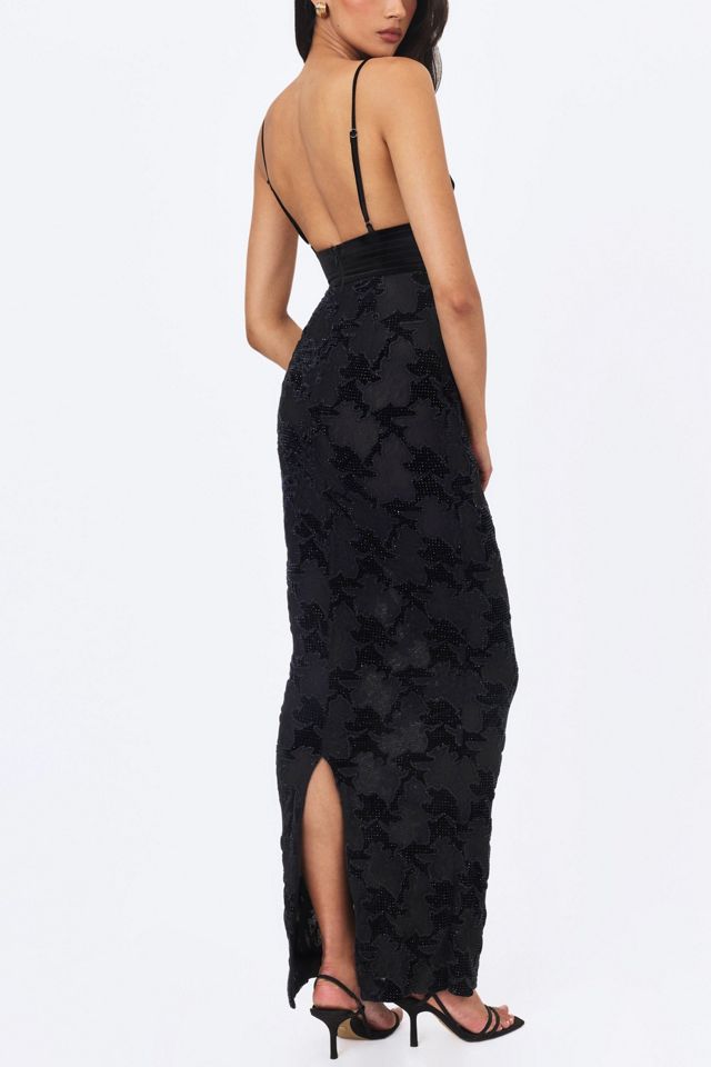 Miss Circle Quinsley Velvet Crystal Lace Maxi Dress #4