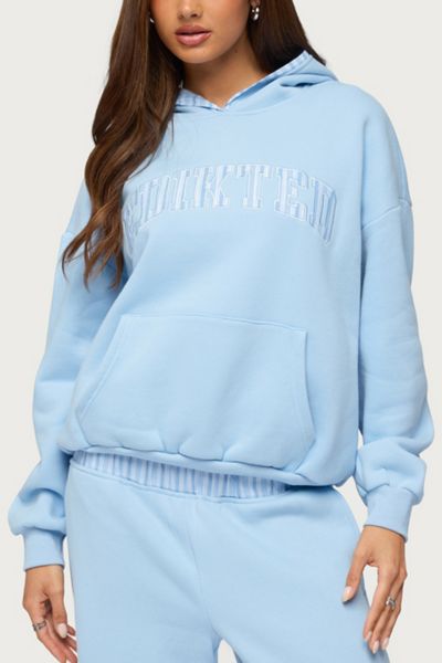 Edikted Core Stripey Oversized Hoodie
