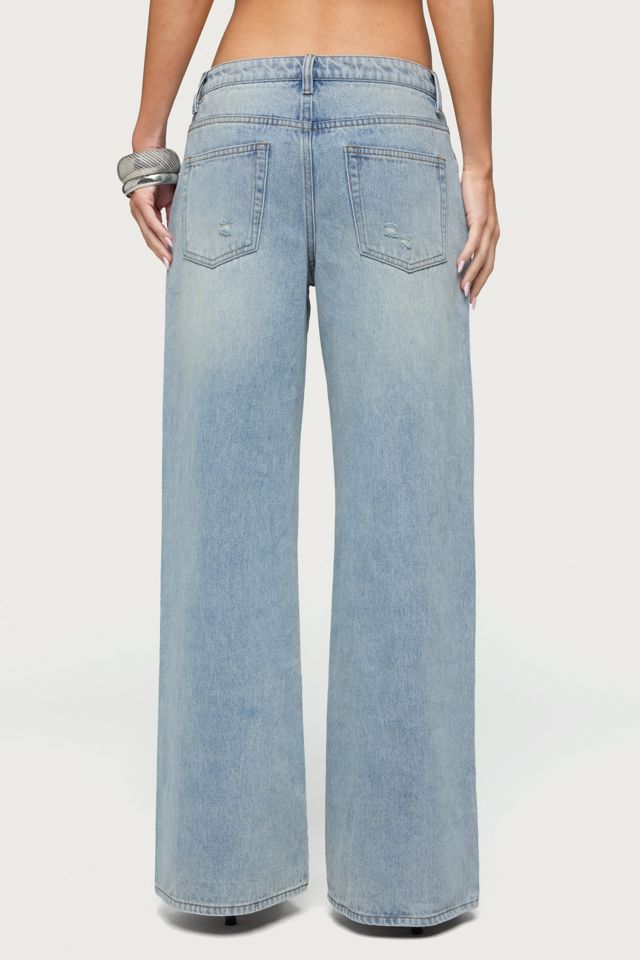 Edikted Ellah Distressed Low Rise Baggy Jeans #2
