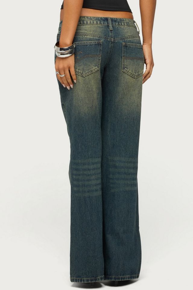 Edikted Shirili Low Rise Flared Jeans #3