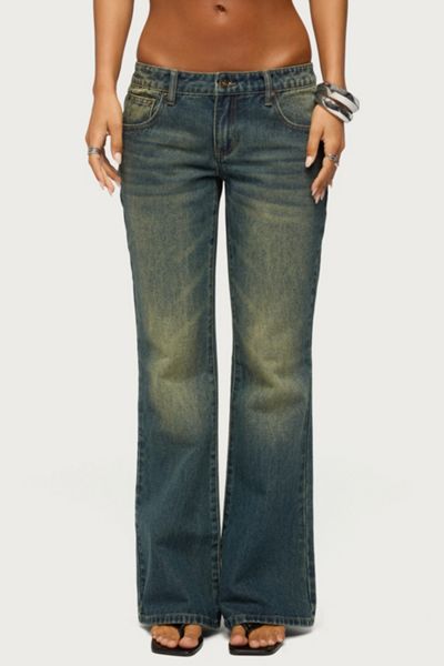 Edikted Shirili Low Rise Flared Jeans
