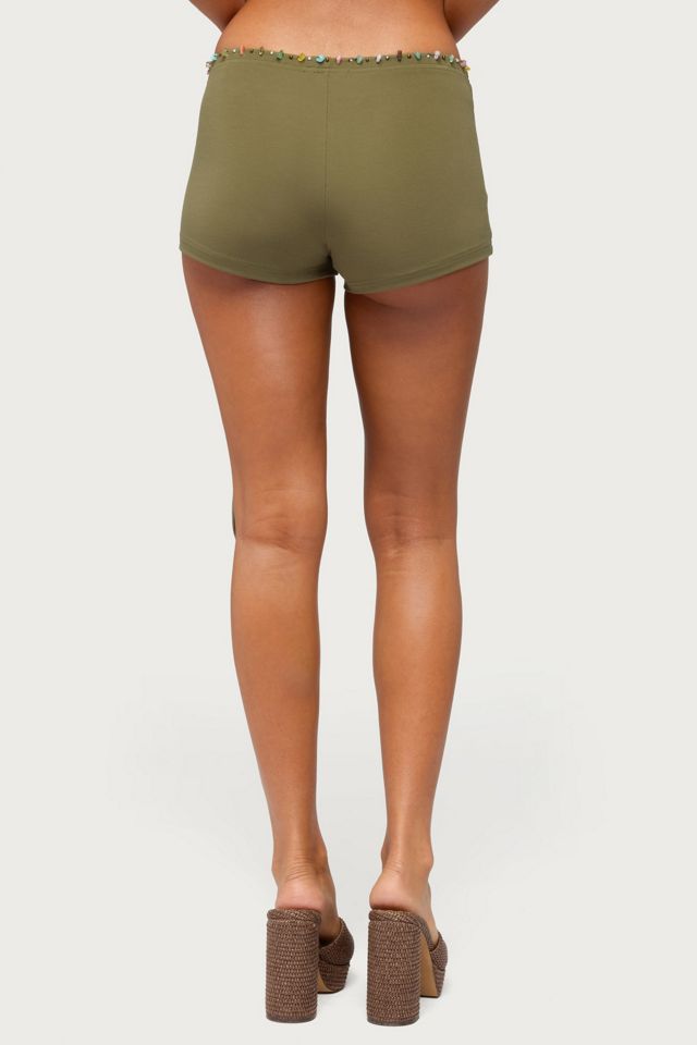 Edikted Monroah Bead Low Rise Shorts #4