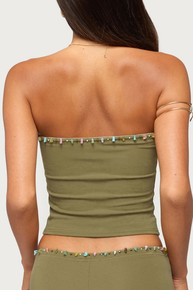 Edikted Monroah Bead Strapless Top #4