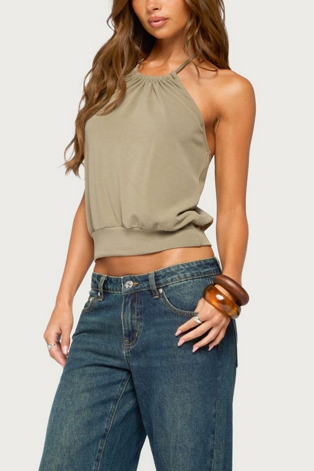 Edikted Bondi Cinched Waist Halter Top #3