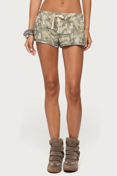 Edikted Harlie Camo French Terry Shorts