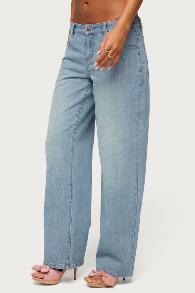 Edikted Cresida Low Rise Straight Leg Jeans #1