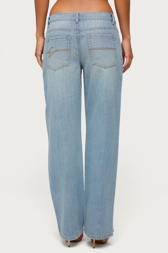 Edikted Cresida Low Rise Straight Leg Jeans #2