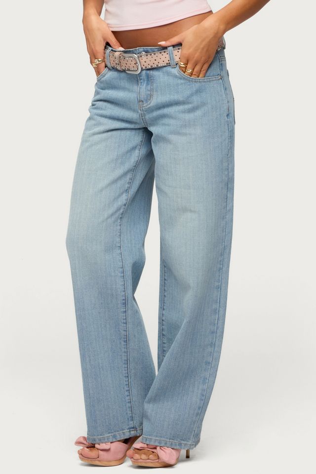 Edikted Cresida Low Rise Straight Leg Jeans #3